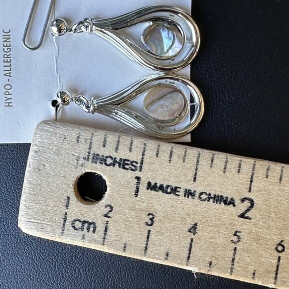 Necklace Earring Bracelet Set Mother of Pearl Shell Brown Earth Tones 22" New - Picture 11 of 12